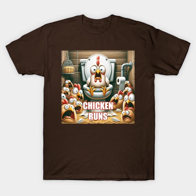 Chicken Runs T-Shirt by rturnbow